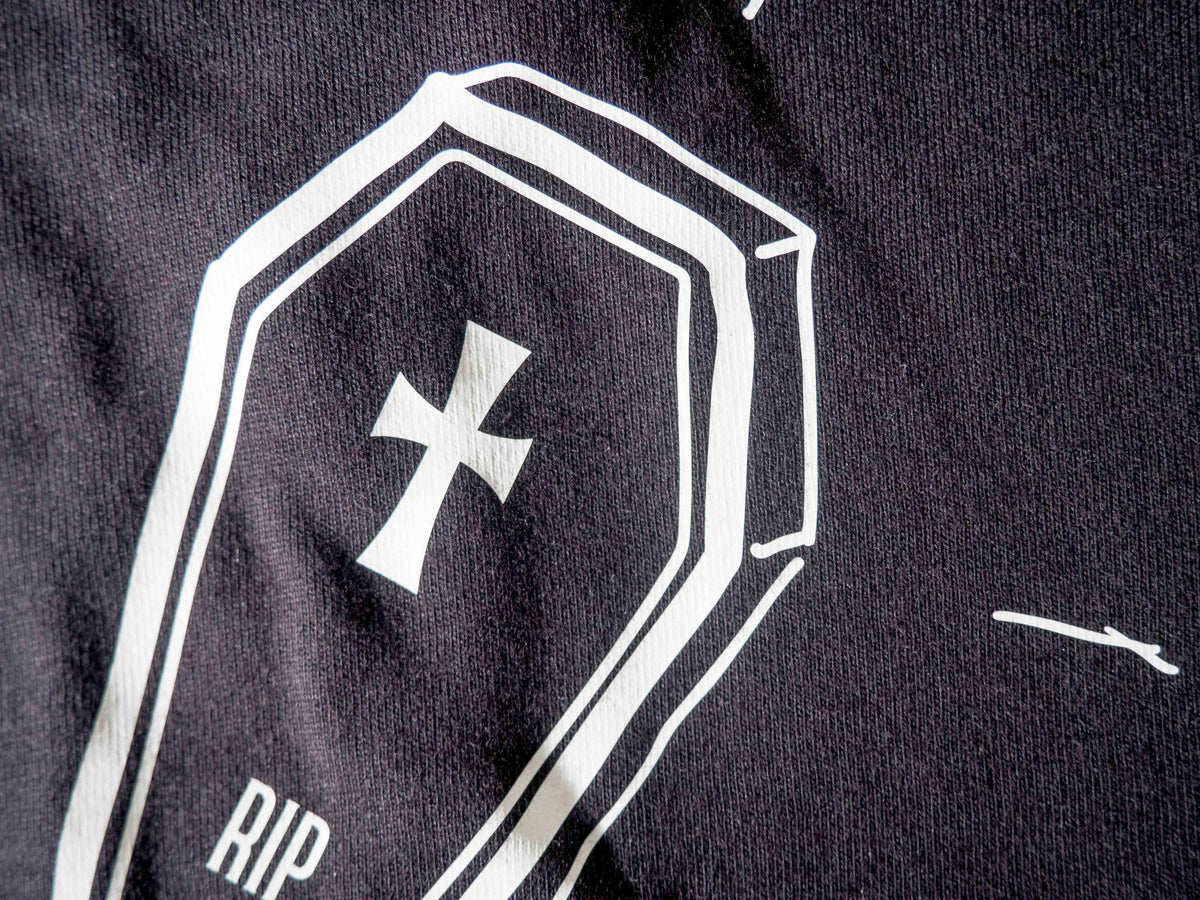 Not a Phase Black and White T-shirts, Organic Cotton Tees With Illustration, Alternative Gothic Tops, Statement T-shirts for Everyday Wear