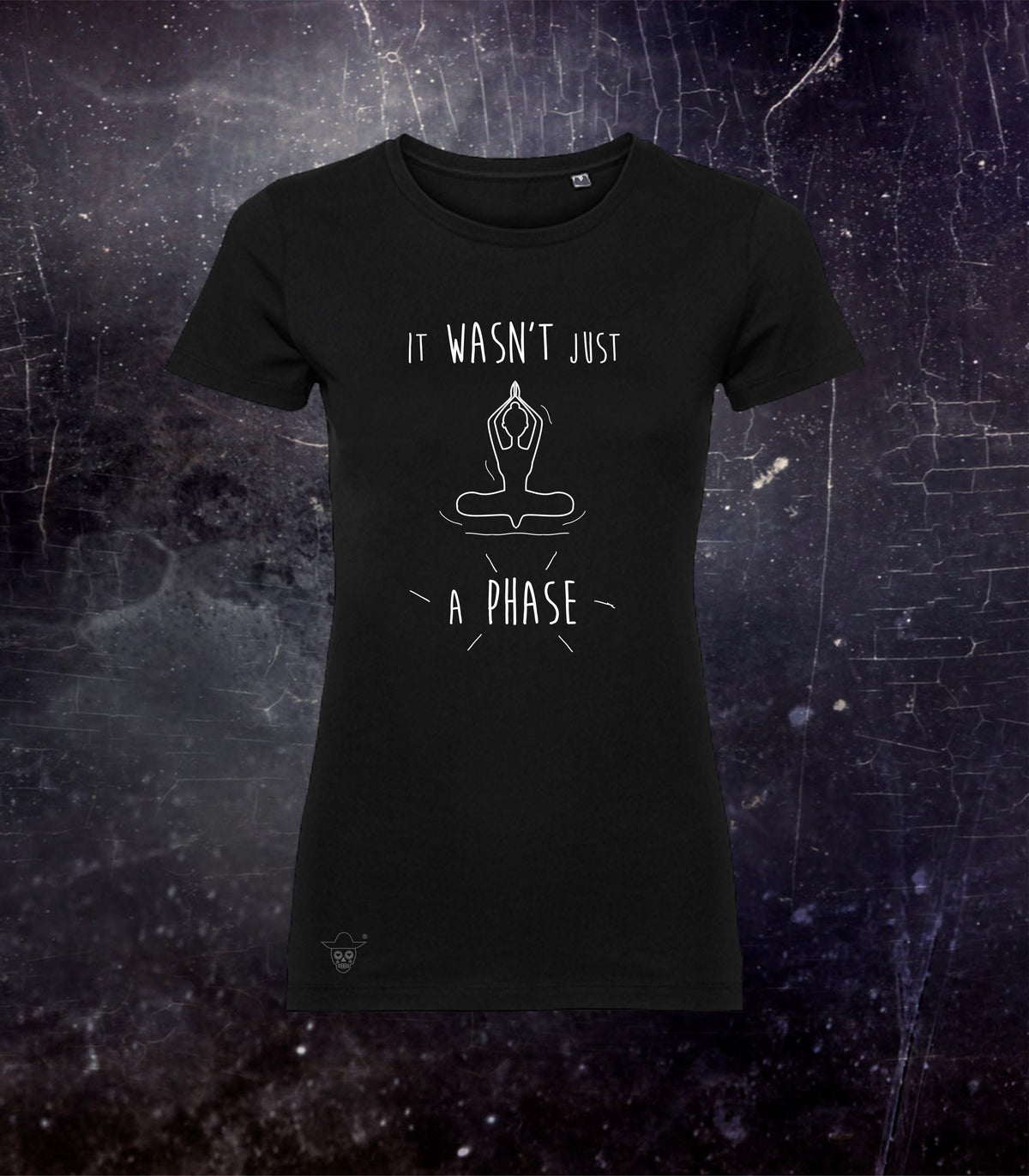 Yoga Not A Phase Soft Comfy Organic Cotton Woman Black and White T-shirt, Woman Yogi Short Sleeve Shirt, Yoga Teacher Present Gift Top