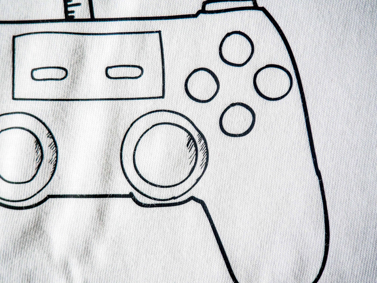 Gaming Is Not Just A Phase Unisex T-shirt, Organic Cotton Gender Neutral Short Sleeve Gaming Shirt, Black and White T-Shirt For True Gamers