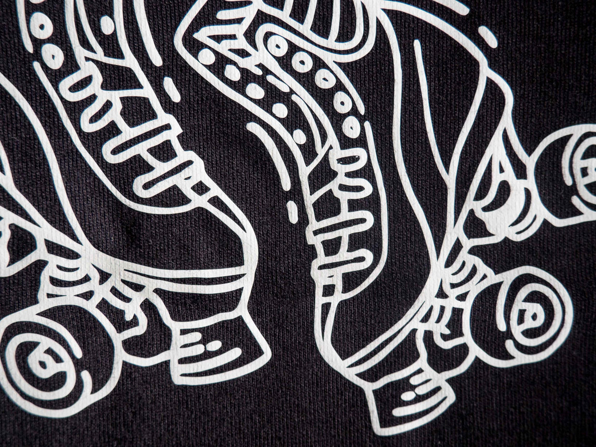 T-shirt de Patins "Não É Uma Fase" Preto e Branco de Corte Regular, T-shirt Unissexo de Algodão Orgânico Macio, Top de Derby Médio e Extra Grande