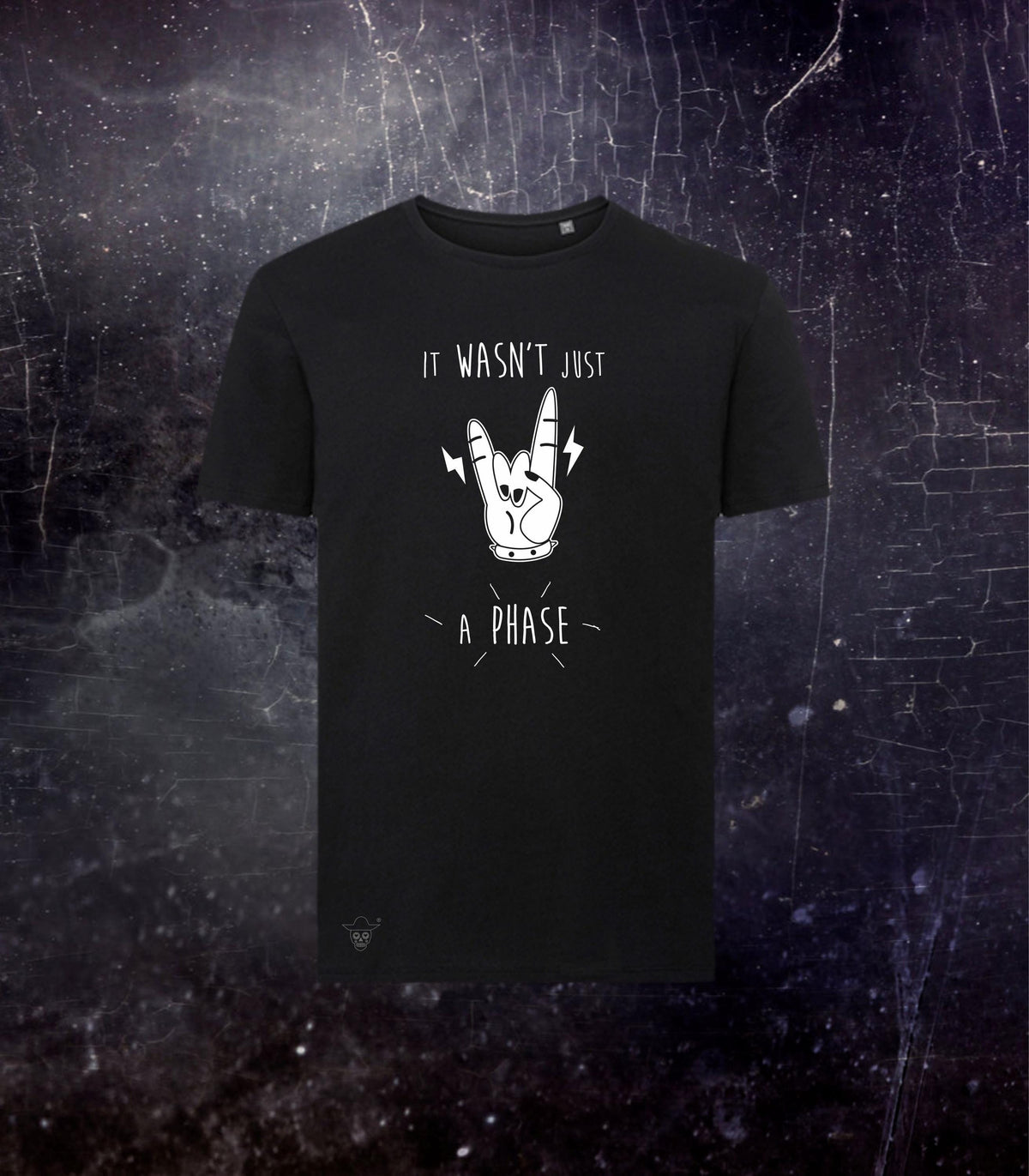 Rock Metal Music Are Not A Phase T-shirt, Black and White Rock On Funny Shirt, Metalhead Gift, Unisex Organic Cotton Short Sleeve Shirt