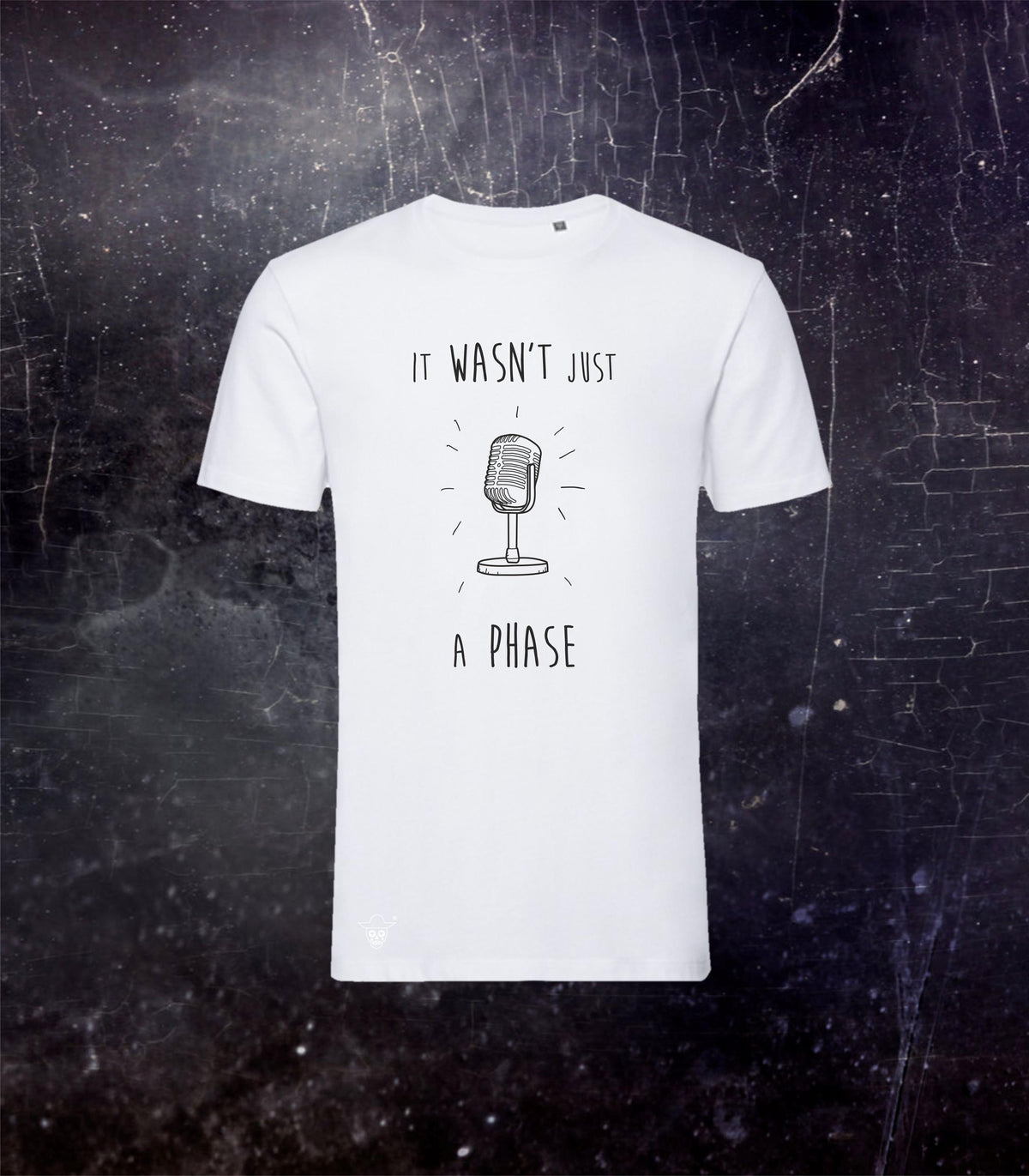 Singing Is Not A Phase Black and White T-Shirt, Perfect Gift for Lead Singers and MC, Organic Cotton Short Sleeve Shirt with Micro Doodle